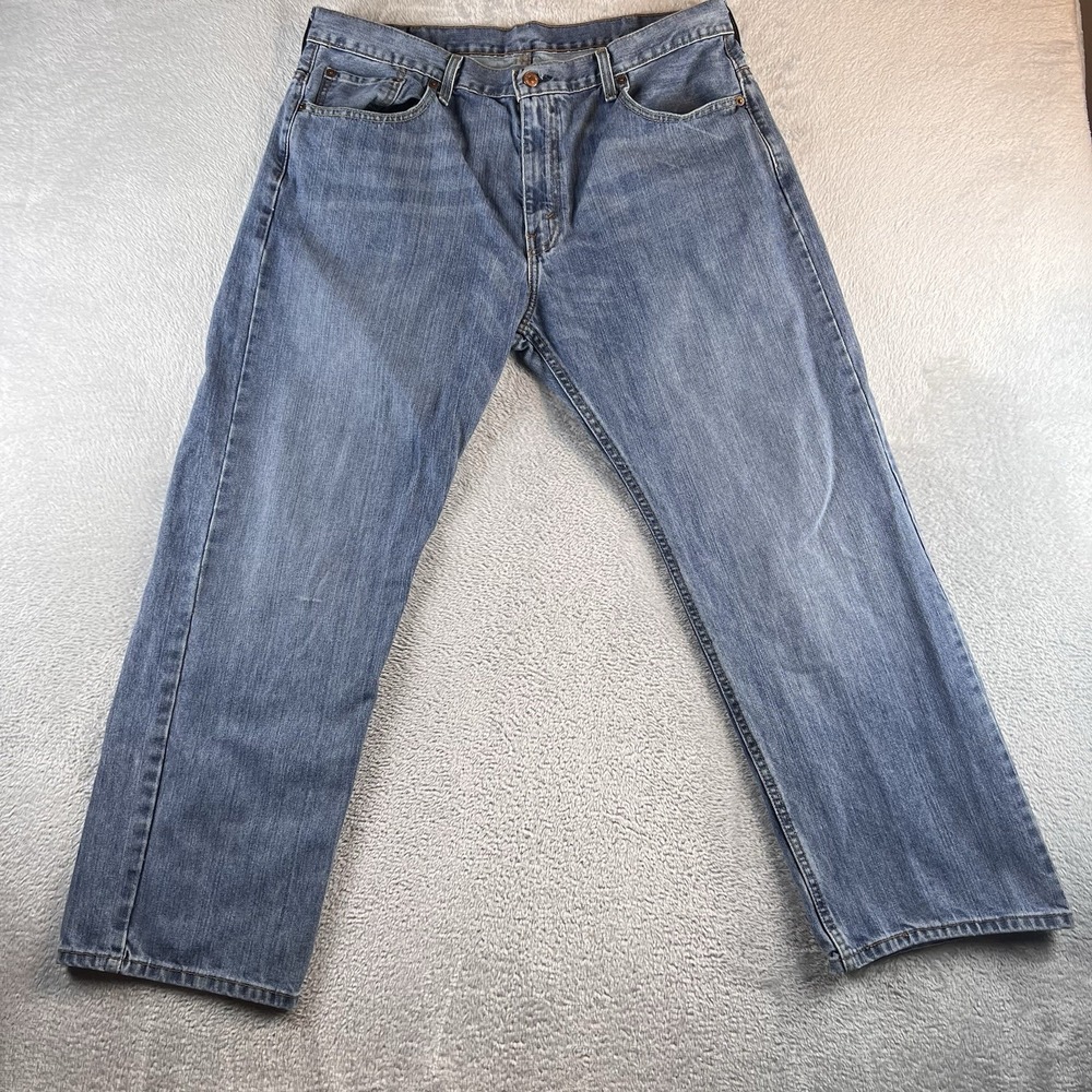 Levis 569 Jeans Men's 38x30 Blue Loose Straight Baggy Faded Medium Wash Denim